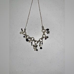 💙 Vintage Owl Charm Beaded Choker Necklace